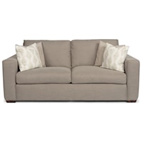 Casual Two-Cushion Sofa with Wide Track Arms