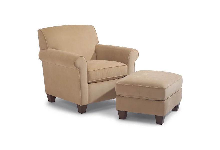 Dana Chair and Ottoman by Flexsteel at VanDrie Home Furnishings