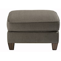 Transitional Upholstered Ottoman