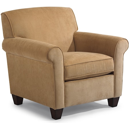 Transitional Accent Chair with Tapered Legs