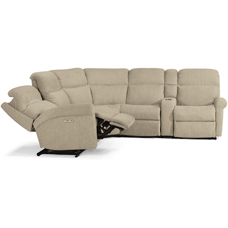6-Pc Power Reclining Sectional w/ Pwr HR