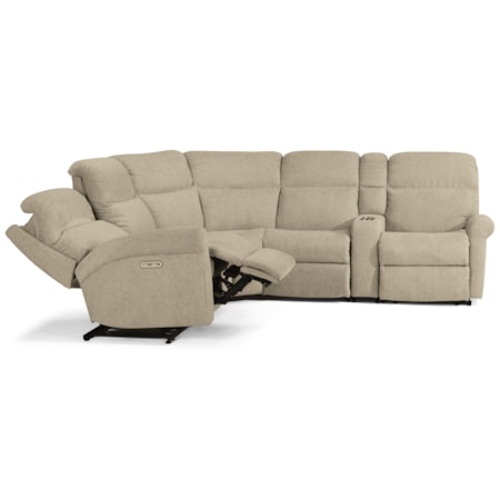 6-Pc Power Reclining Sectional w/ Pwr HR