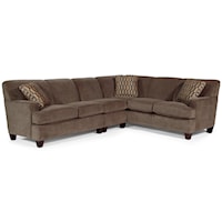 Contemporary 3 Piece Sectional Sofa with LAF Loveseat