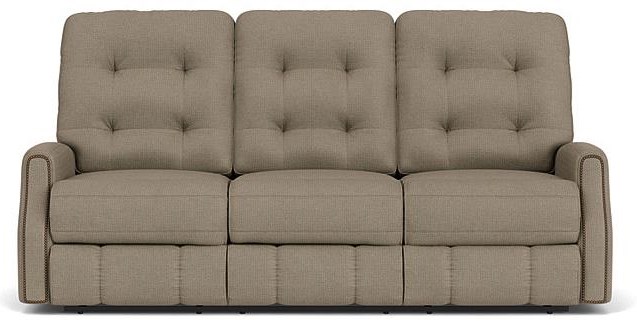 Flexsteel Devon 288162HS01 Button Tufted Power Headrest Reclining Sofa with Nailhead Trim Simon s Furniture Reclining Sofas