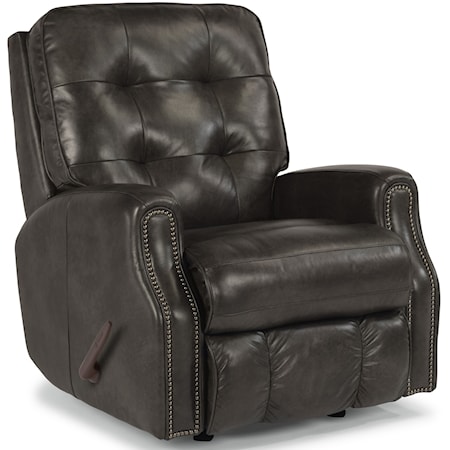Button Tufted Recliner with Nailheads