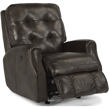 Transitional Power Recliner with Tufting