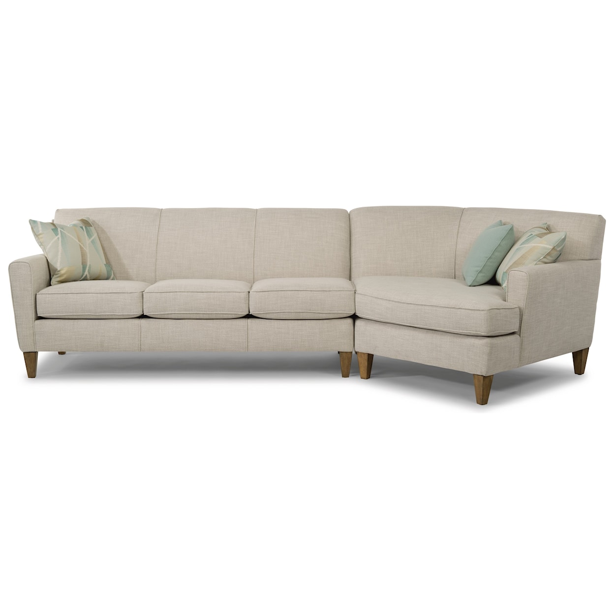 Flexsteel Digby 2-Piece Sectional with RAF Angled Chaise