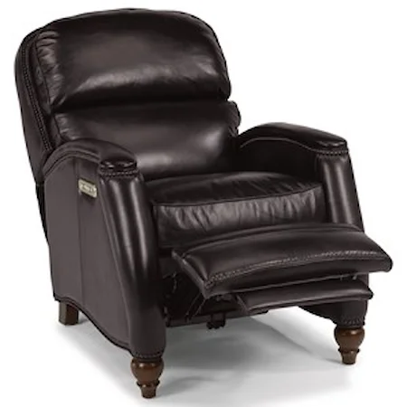 Transitional Power High-Leg Recliner with Power Headrest and USB Port