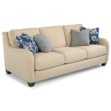 Transitional Sofa with English Arms