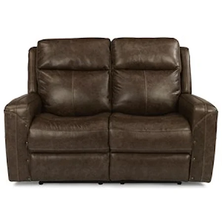 Power Reclining Love Seat with Power Headrest and USB Ports