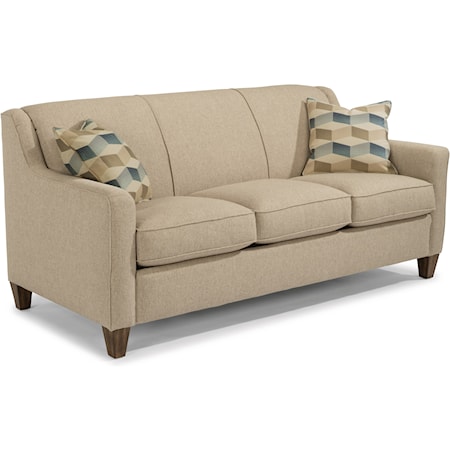 Contemporary Queen Sleeper Sofa with Angled Track Arms
