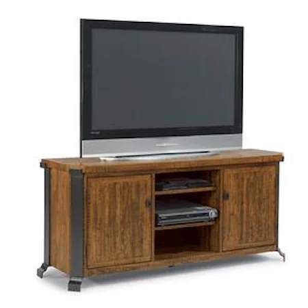 Entertainment Center with Wood and Steel