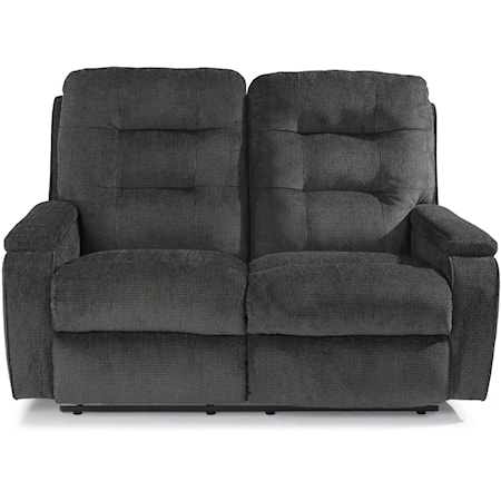 Casual Biscuit Back Power Reclining Loveseat