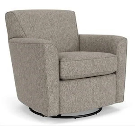 Transitional Swivel Glider Chair with Tight Back