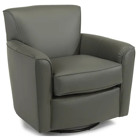 Transitional Swivel Glider Chair with Tight Back