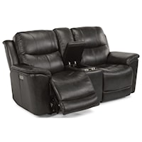Power Console Love Seat with Power Headrest and Lumbar