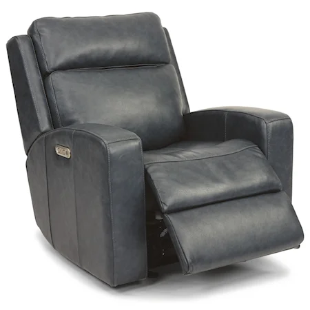 Contemporary Power Gliding Recliner with Power Headrest and USB Port