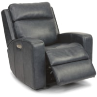 Contemporary Power Gliding Recliner with Power Headrest and USB Port