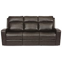 Contemporary Power Reclining Sofa with Power Headrest and USB Port