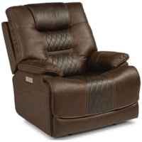 Casual Contemporary Power Lay-Flat Recliner with Power Headrest and Lumbar