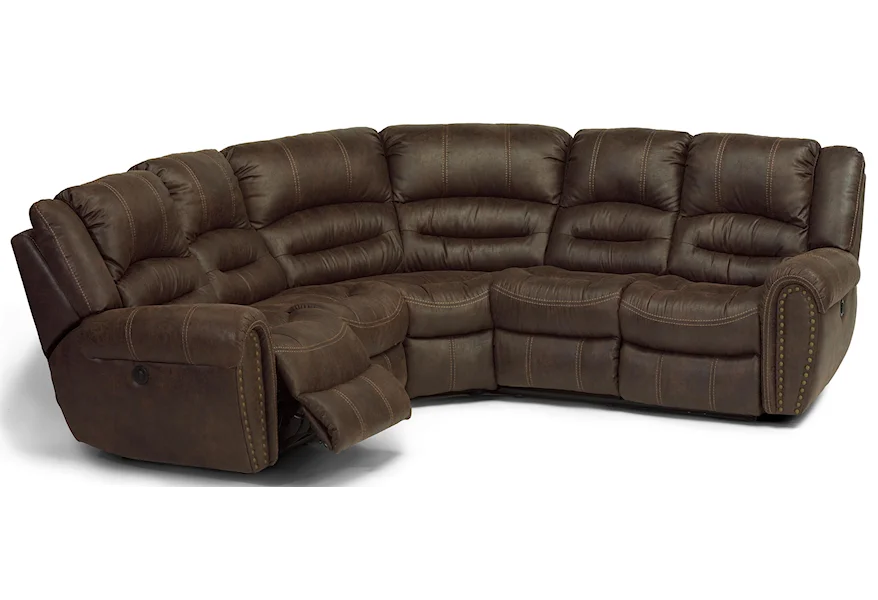 Latitudes - Town 3 Piece Power Reclining Sectional by Flexsteel at Conlin's Furniture