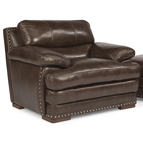 Flexsteel Latitudes Dylan Leather Chair With Pillow Top