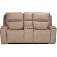 Power Reclining Loveseat with Console & Power Headrests