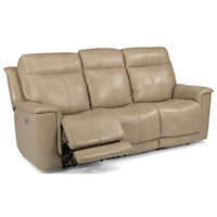 Power Reclining Sofa with Power Headrests and Adjustable Lumbar