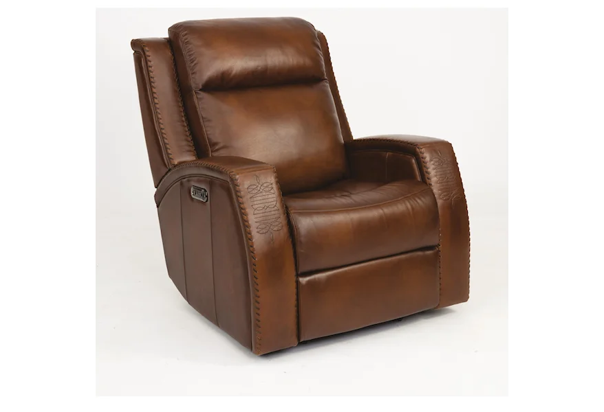 Latitudes - Mustang Power Gliding Recliner w/ Pwr Headrest by Flexsteel at Zak's Home