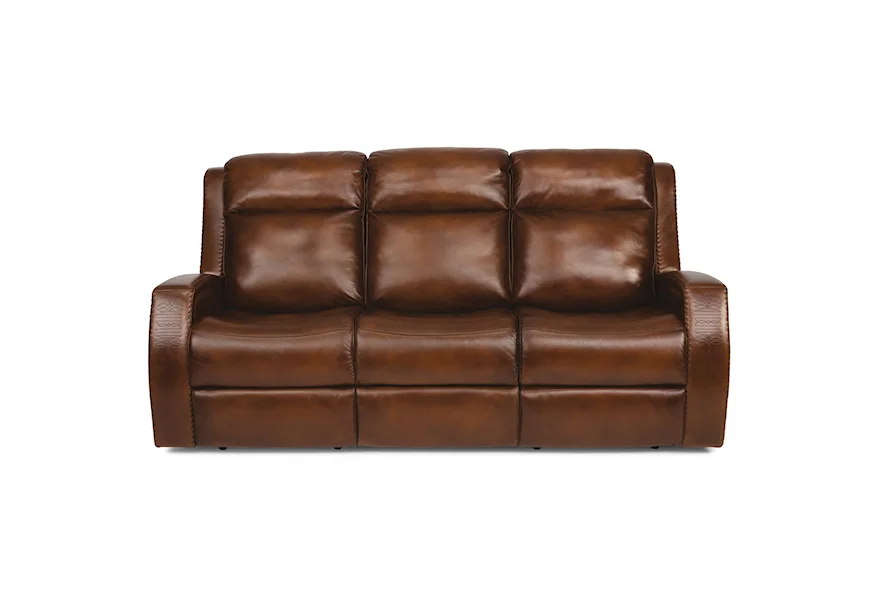 Latitudes - Mustang Power Reclining Sofa w/ Pwr Headrests by Flexsteel at Belfort Furniture