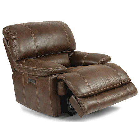 Casual Power Recliner with Power Tilt Headrest and USB Port