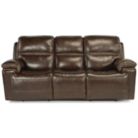 Power Headrest Reclining Sofa with USB Ports