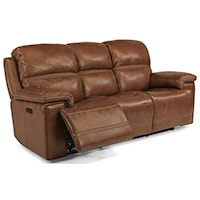 Power Headrest Reclining Sofa with USB Ports