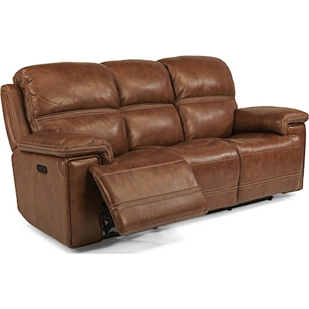 Pwr Reclining Leather Sofa w/ Pwr Headrest