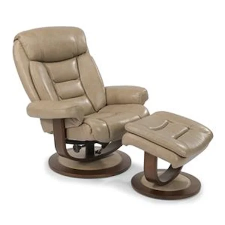 Modern Zero-Gravity Reclining Chair and Ottoman Set