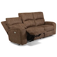 Power Headrest Reclining Sofa with USB Ports