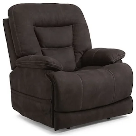 Casual Power Recliner with Power Headrest and Extending Footrest