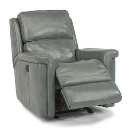 Modern Power Glider Recliner with Folded Pillow Arms