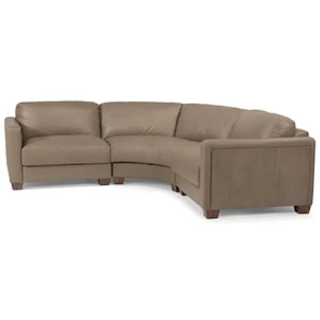 Contemporary 4 Seat Rounded Sectional