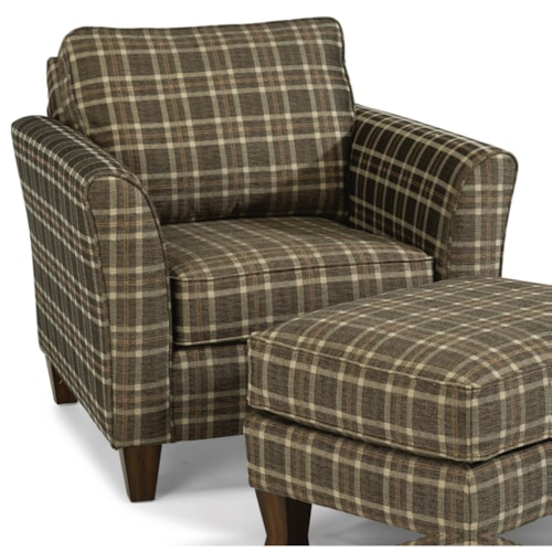 Transitional Chair with Flared Arms