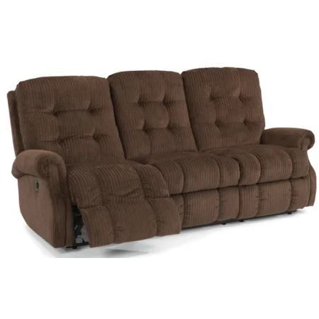 Casual Button Tufted Power Reclining Sofa (No Nails)