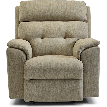 Casual Power Rocking Recliner w/ Power Headrest with Tufted Back