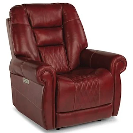 Traditional Power Recliner with Power Headrest and Lumbar Support
