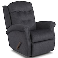 Transitional Manual Rocking Recliner with Tufted Back