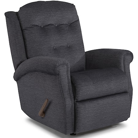 Transitional Swivel Gliding Recliner with Tufted Back