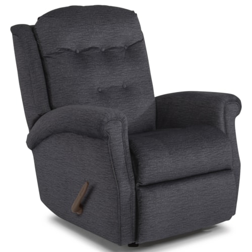 Transitional Swivel Gliding Recliner with Tufted Back