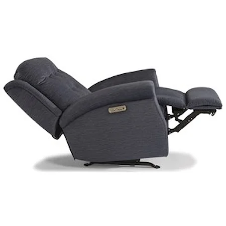 Transitional Power Rocking Recliner with Power Headrest