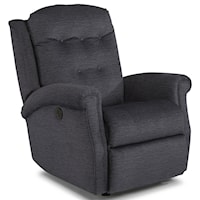 Transitional Power Rocking Recliner with Tufted Back