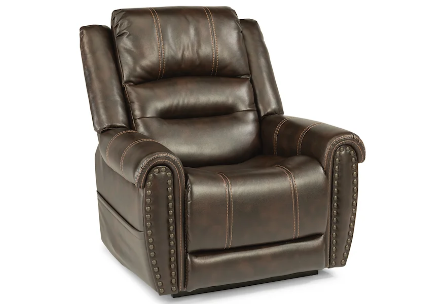 Flexsteel Latitudes - Oscar Power Lift Recliner with Power Headrest and Lumbar  Support, Darvin Furniture