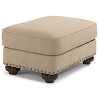 Traditional Ottoman w/ Nailhead Trim